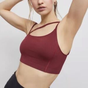NWT Urban Outfitters Out From Under Lucky Asymmetrical Bra Top Red